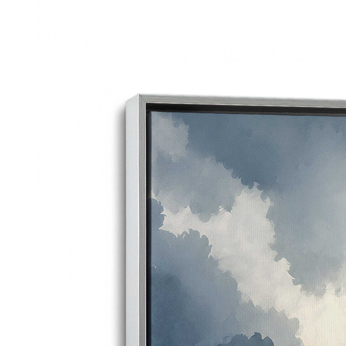 [Color:Polished Chrome], Picture of art in a Polished Chrome frame at an angle