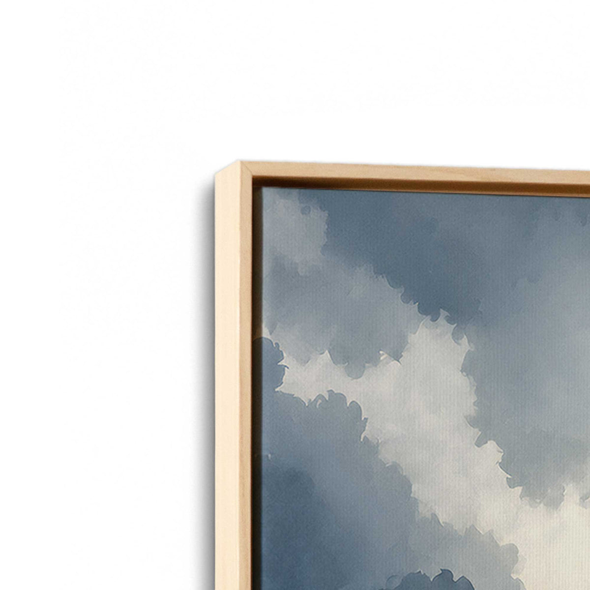 [Color:American Maple], Picture of art in a American Maple frame at an angle
