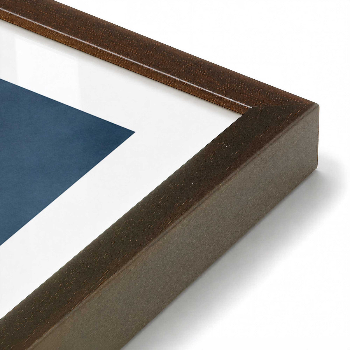 [Color:Brown], Picture of art in a Brown frame at an angle