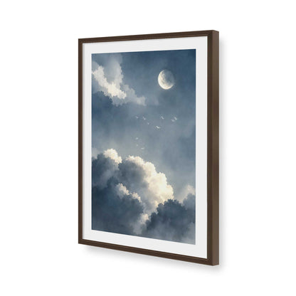 [Color:Brown], Picture of art in a Brown frame of the corner