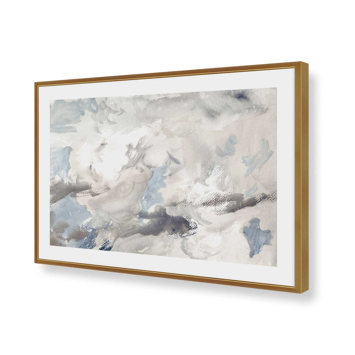 [Color:Polished Gold], Picture of art in a Polished Chrome frame of the corner