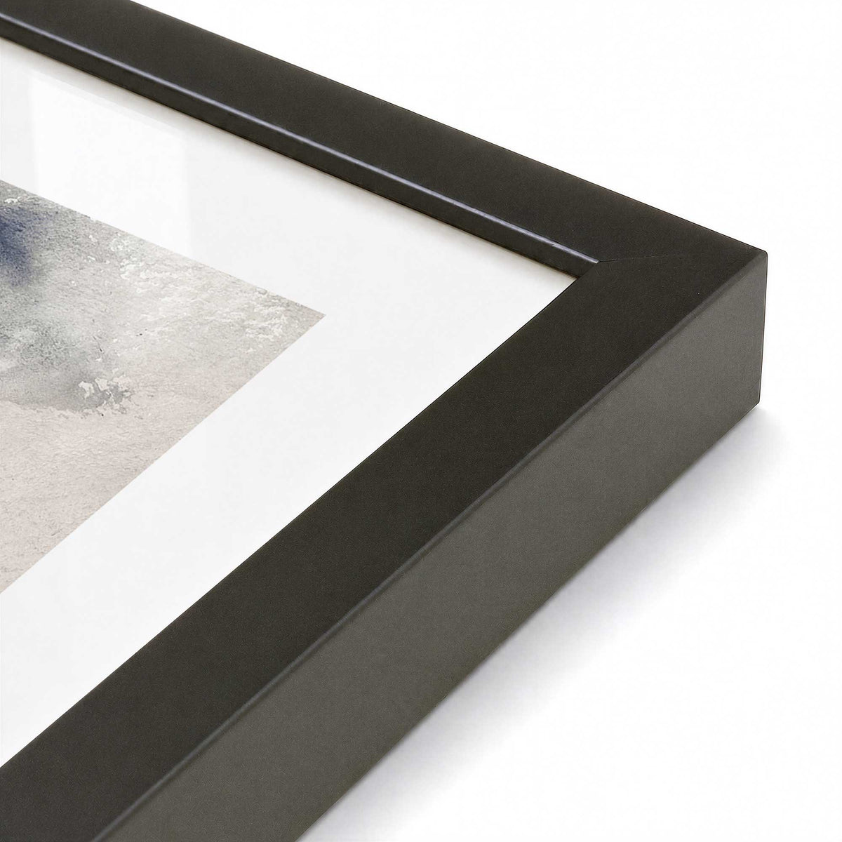 [Color:Satin Black], Picture of art in a Polished Chrome frame at an angle