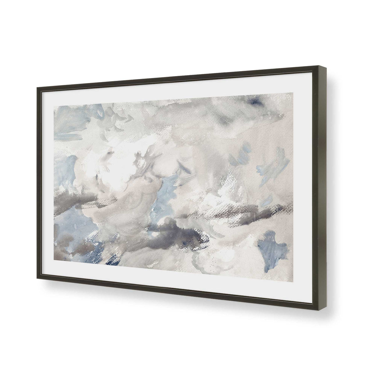 [Color:Satin Black], Picture of art in a Polished Chrome frame of the corner