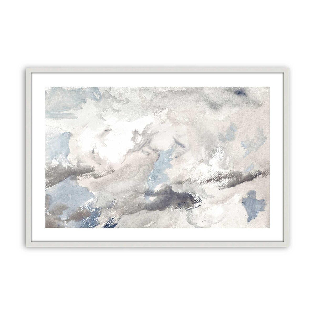 [Color:Opaque White], Picture of art in a Polished Chrome frame