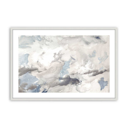 [Color:Opaque White], Picture of art in a Polished Chrome frame