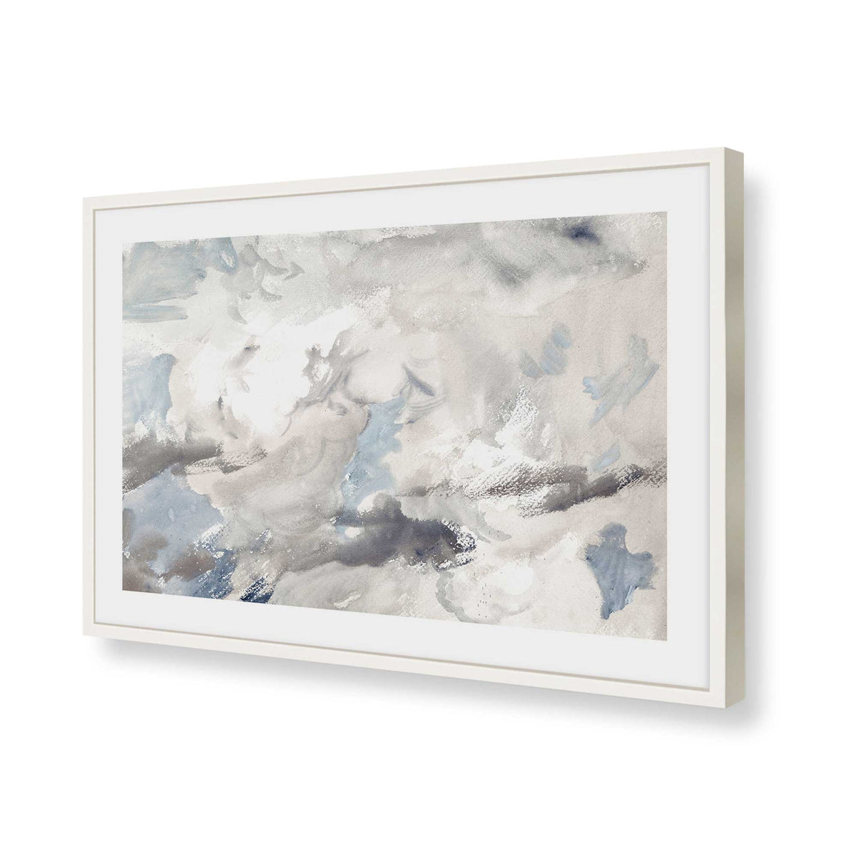 [Color:Opaque White], Picture of art in a Polished Chrome frame of the corner