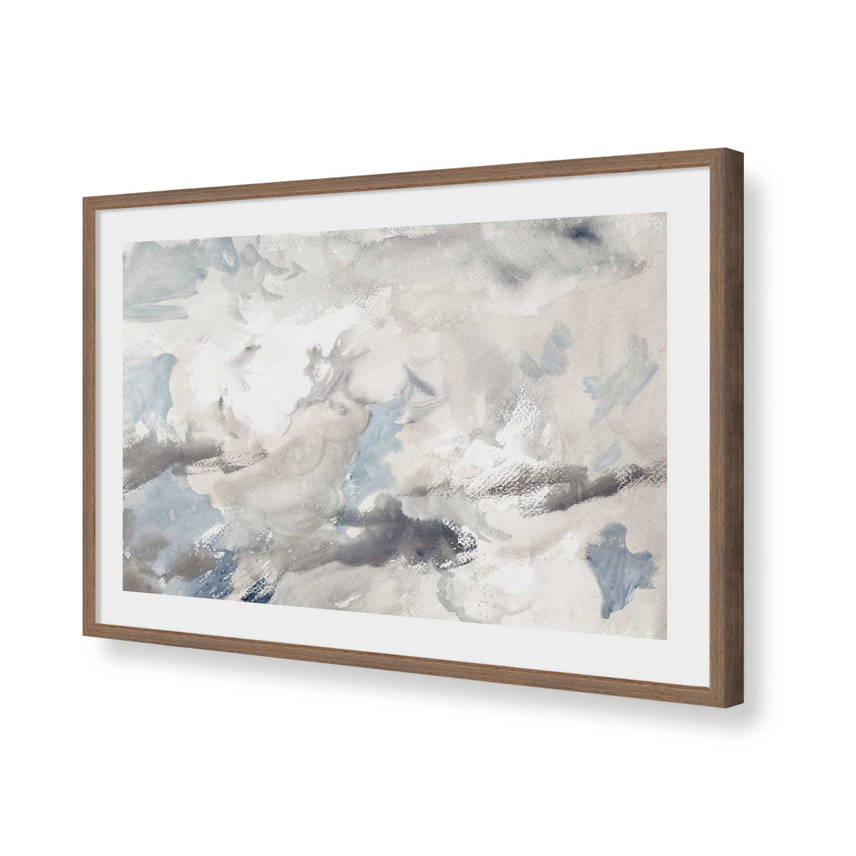 [Color:Walnut], Picture of art in a Polished Chrome frame of the corner