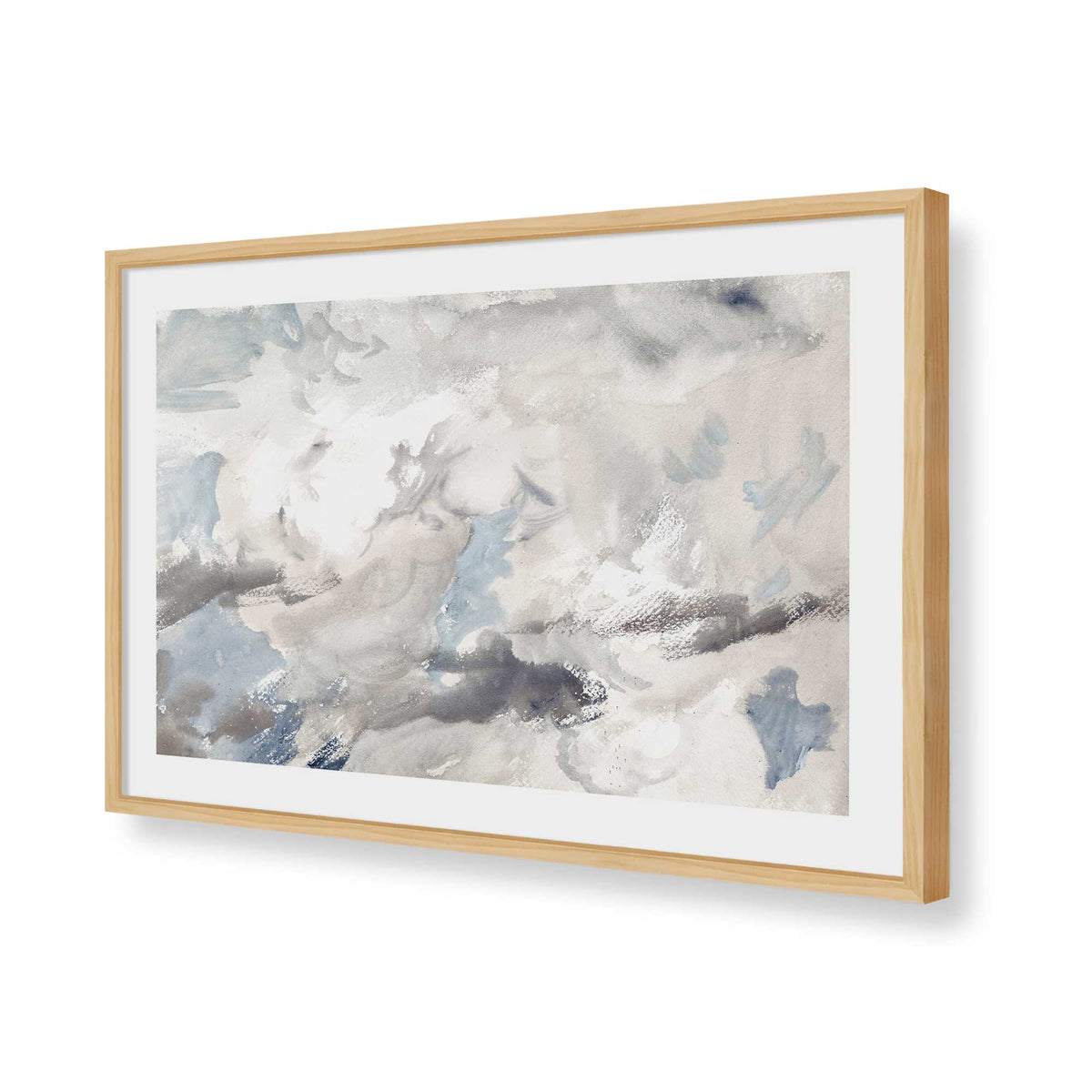 [Color:American Maple], Picture of art in a Polished Chrome frame of the corner