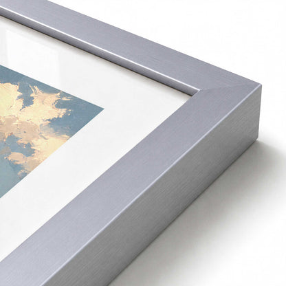 [Color:Polished Chrome], Picture of art in a Polished Chrome frame of the corner