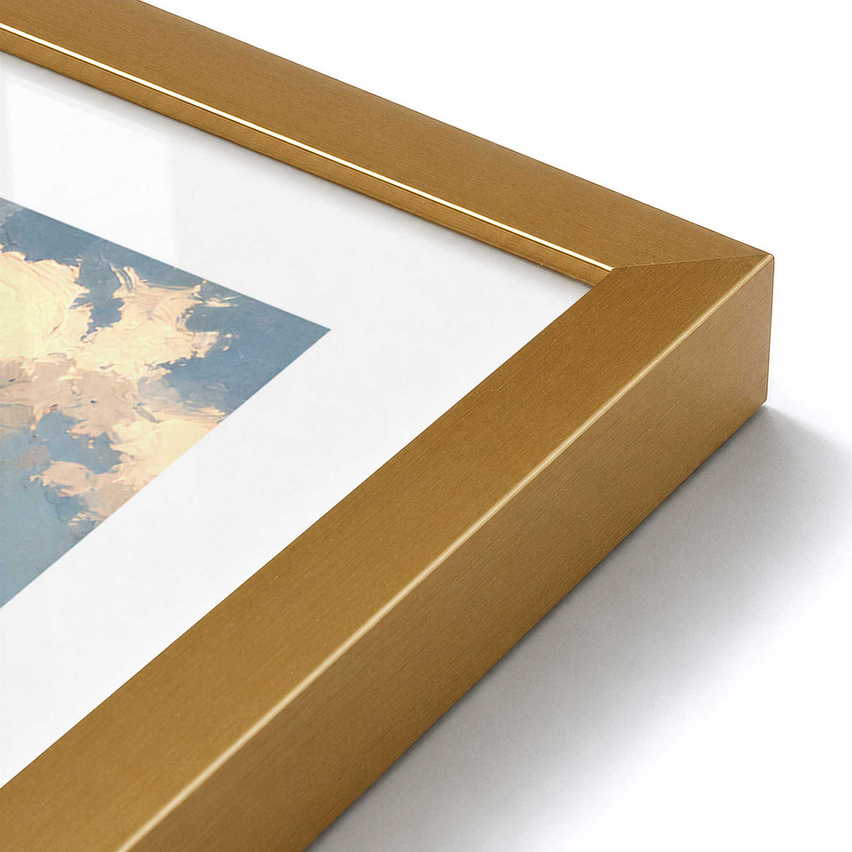[Color:Polished Gold], Picture of art in a Polished Gold frame of the corner