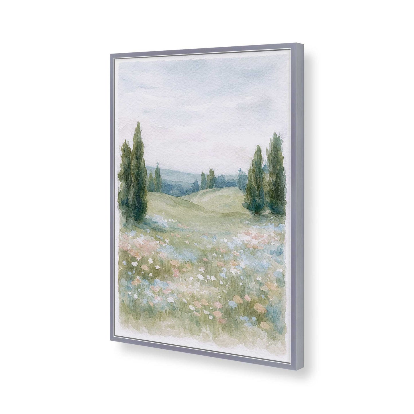 [Color:Polished Chrome], Picture of art in a Polished Chrome frame of the corner