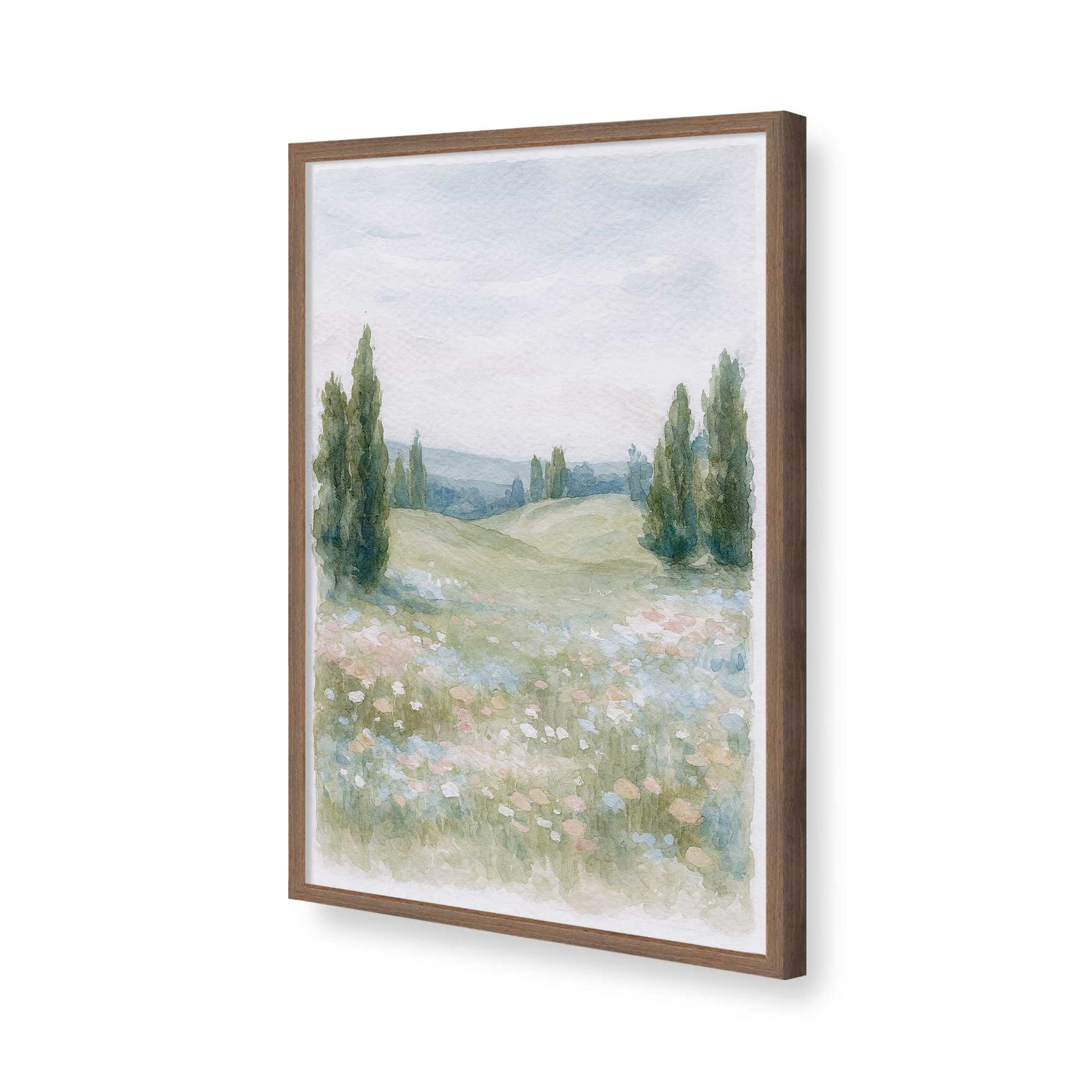 [Color:Walnut], Picture of art in a Walnut frame of the corner