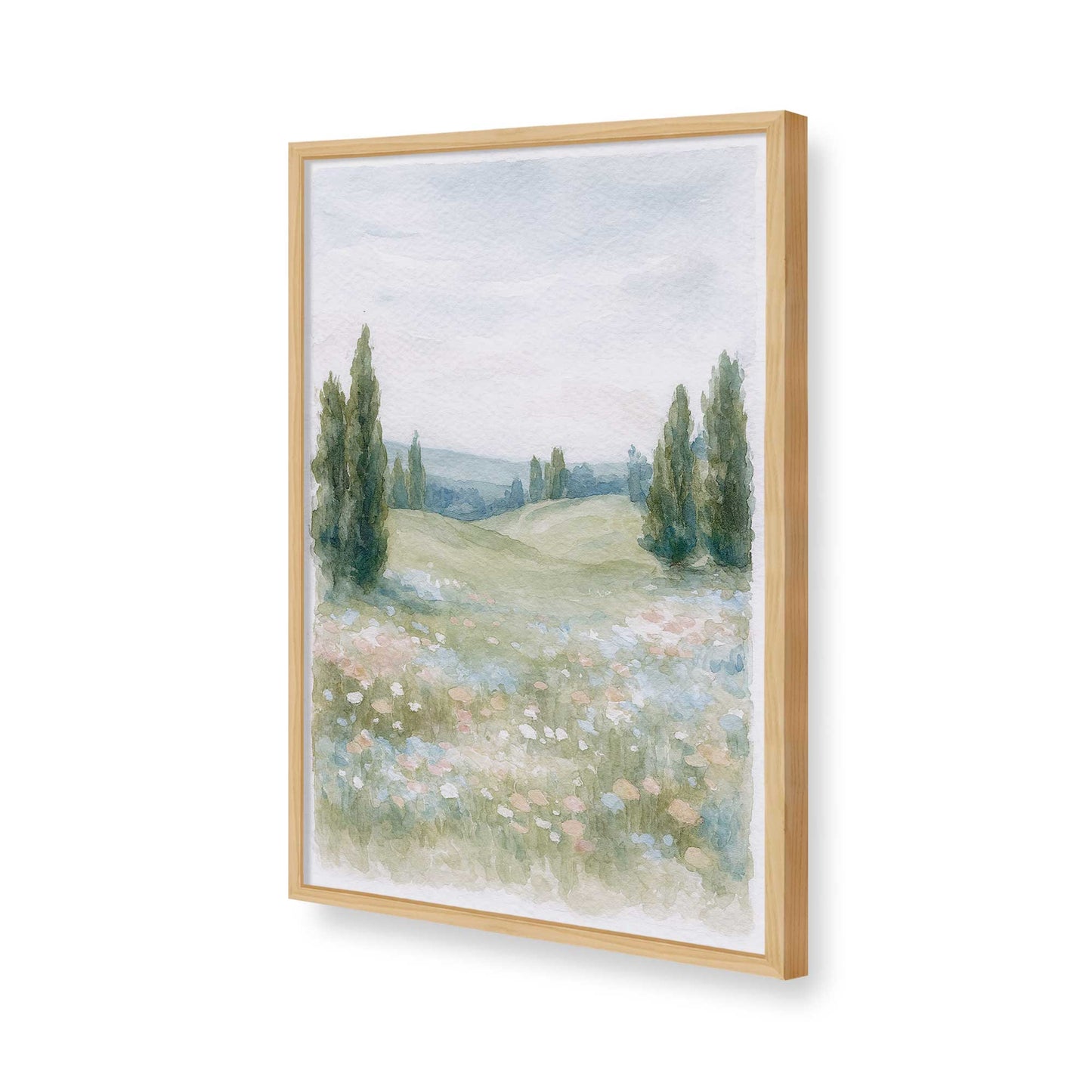 [Color:American Maple], Picture of art in a American Maple frame of the corner