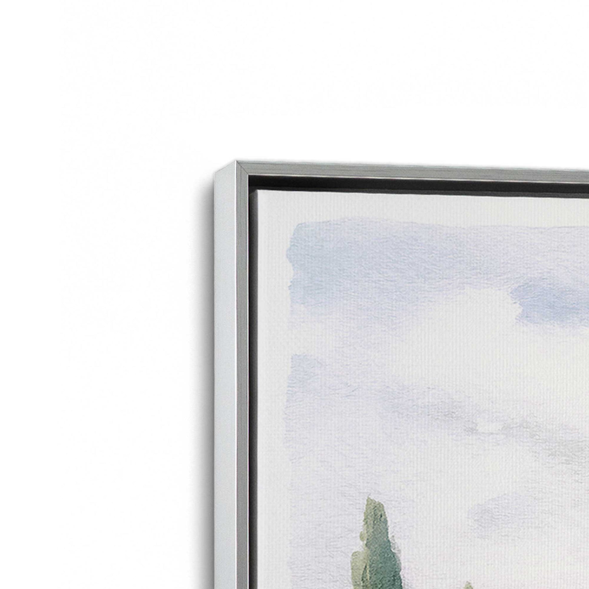 [Color:Polished Chrome], Picture of art in a Polished Chrome frame at an angle