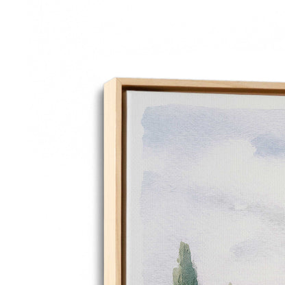 [Color:American Maple], Picture of art in a American Maple frame at an angle