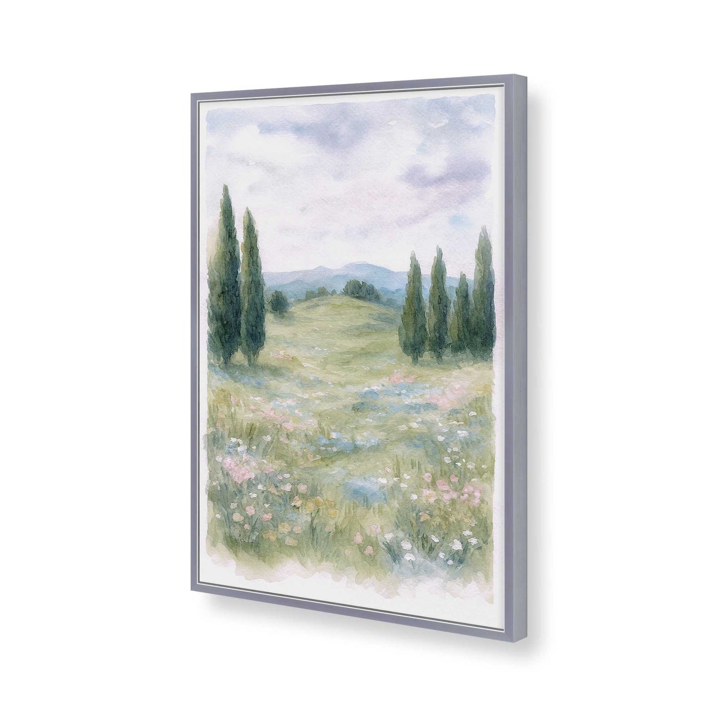 [Color:Polished Chrome], Picture of art in a Polished Chrome frame of the corner