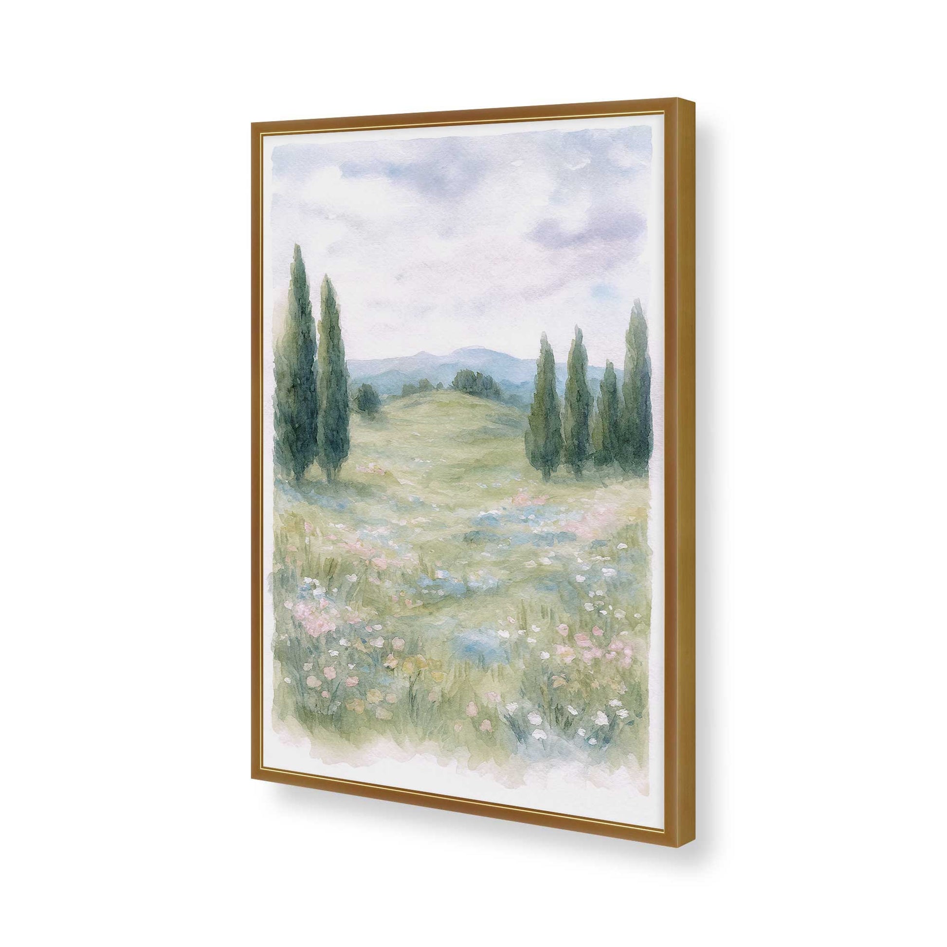 [Color:Polished Gold], Picture of art in a Polished Gold frame of the corner