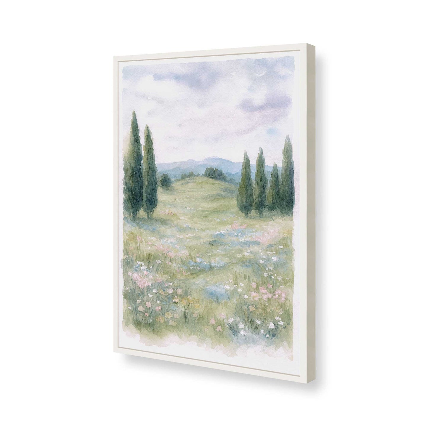 [Color:Opaque White], Picture of art in a Opaque White frame of the corner