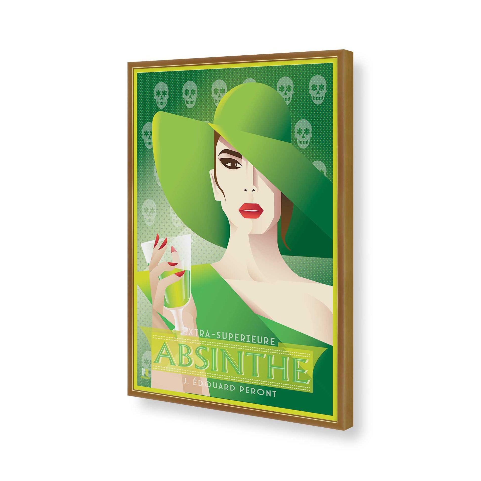 [Color:Polished Gold], Picture of art in a Polished Gold frame of the corner