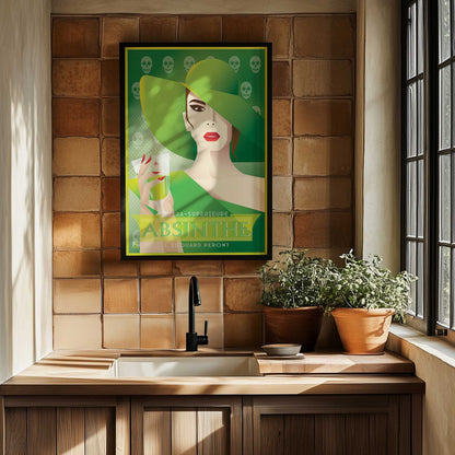 [Color:Polished Chrome], Picture of art in a Polished Chrome frame at an angle