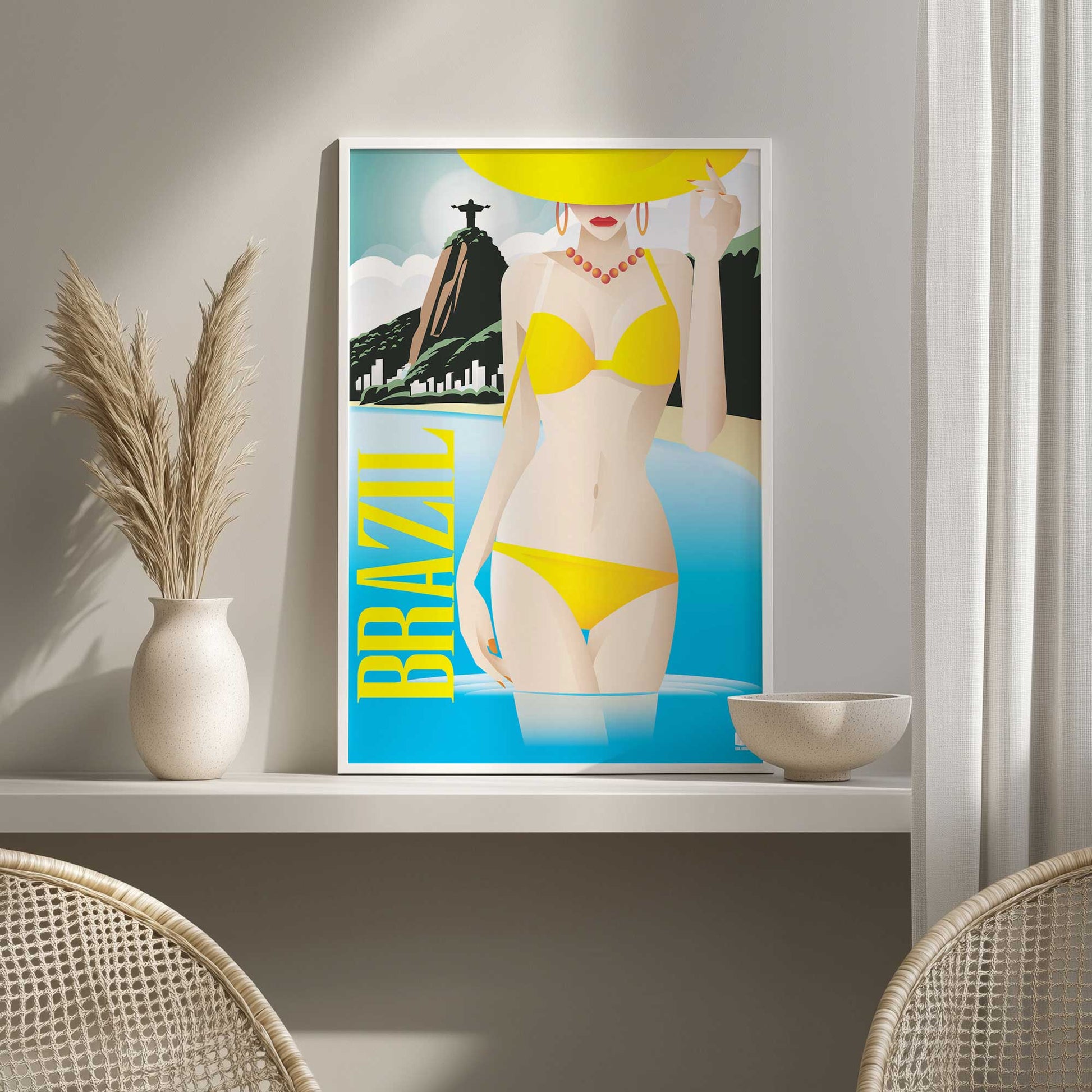 [Color:Polished Gold], Picture of art in a Polished Gold frame at an angle