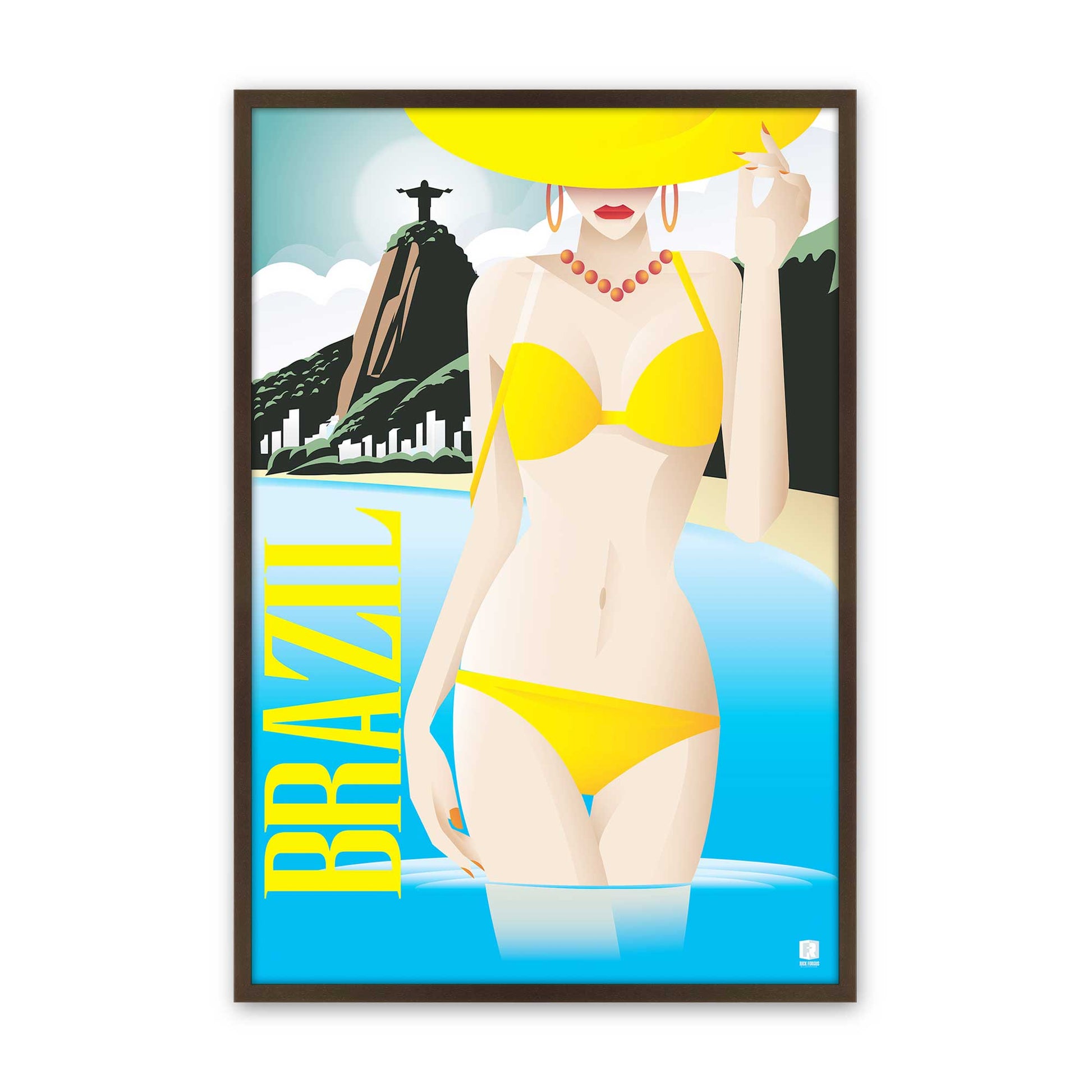 [Color:Brown], Picture of art in a Brown frame
