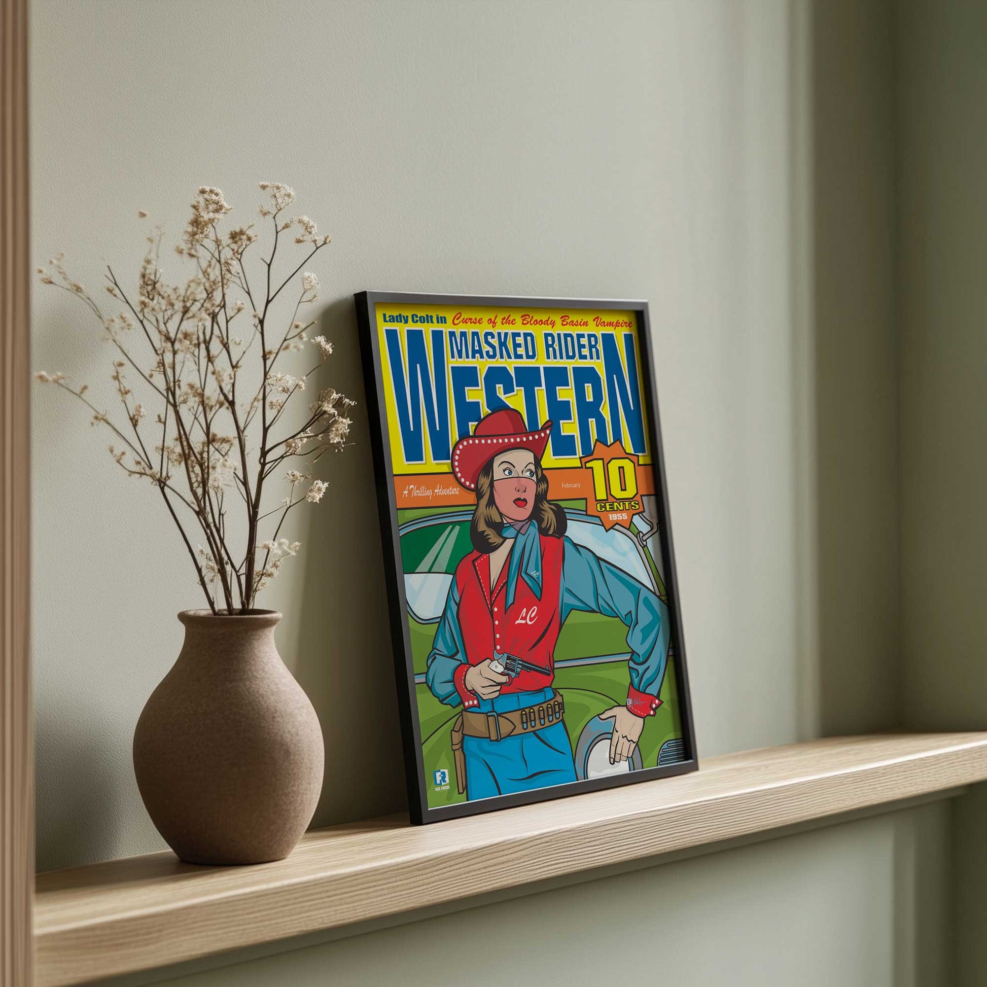 [Color:Polished Chrome], Picture of art in a Polished Chrome frame at an angle