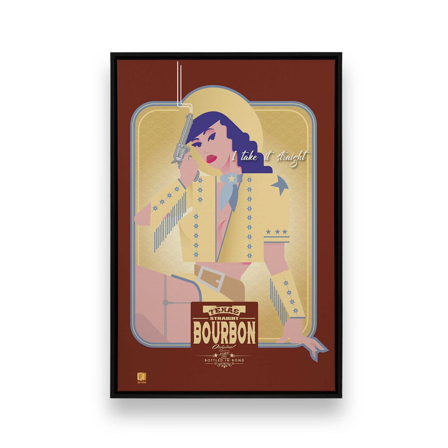 [Color:Satin Black], Picture of art in a Satin Black frame