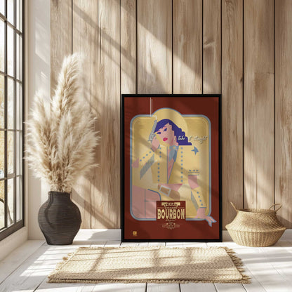 [Color:Polished Gold], Picture of art in a Polished Gold frame at an angle