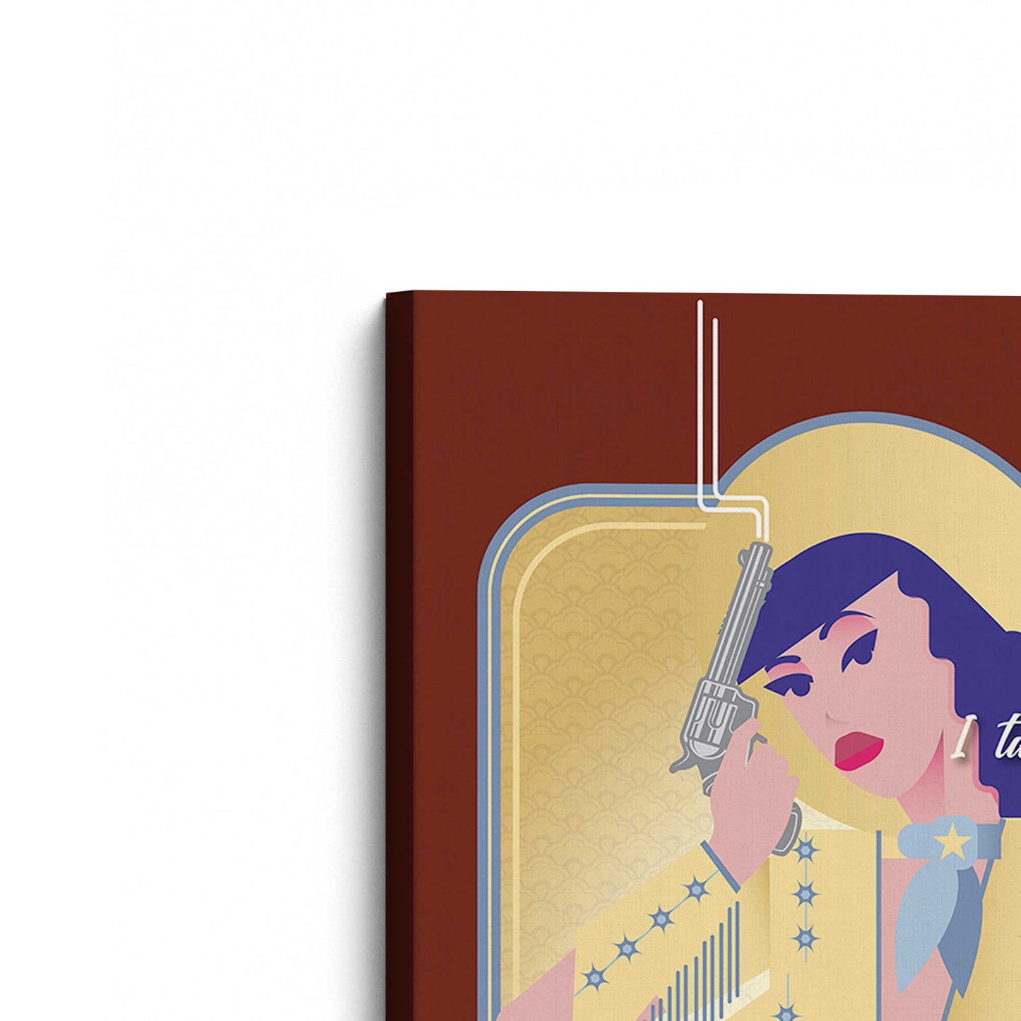 [Color:Stretched Canvas], Picture of the corner of the art