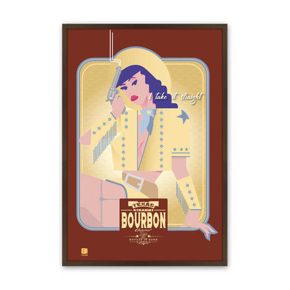 [Color:Brown], Picture of art in a Brown frame