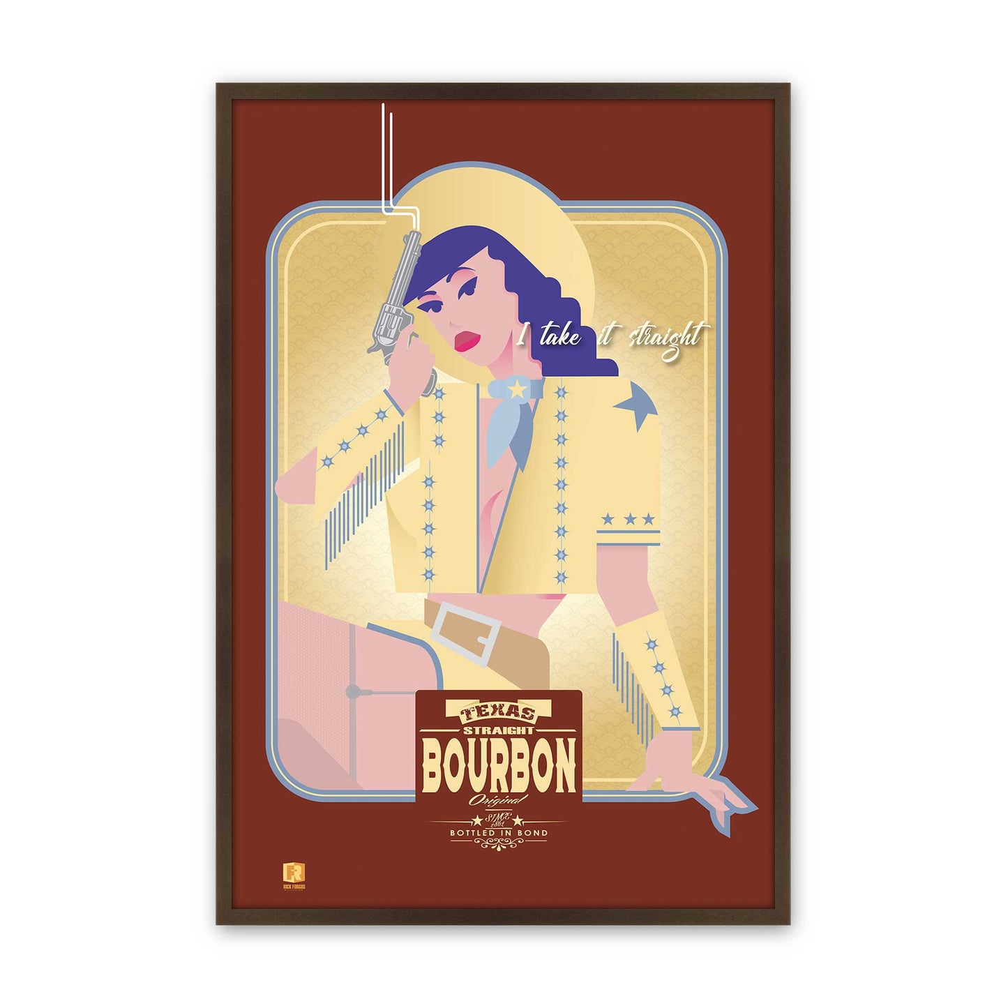 [Color:Belvinder Brown], Picture of art in a Belvinder Brown frame