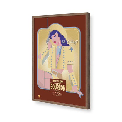 [Color:Walnut], Picture of art in a Walnut frame of the corner