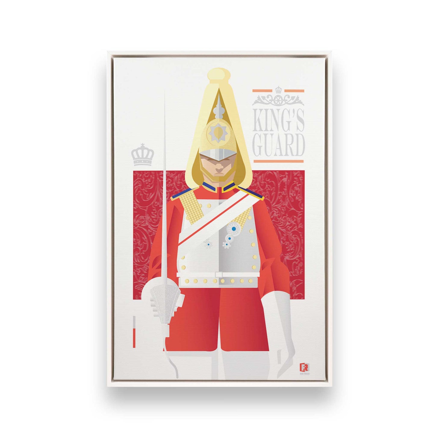 [Color:Opaque White], Picture of art in a White frame