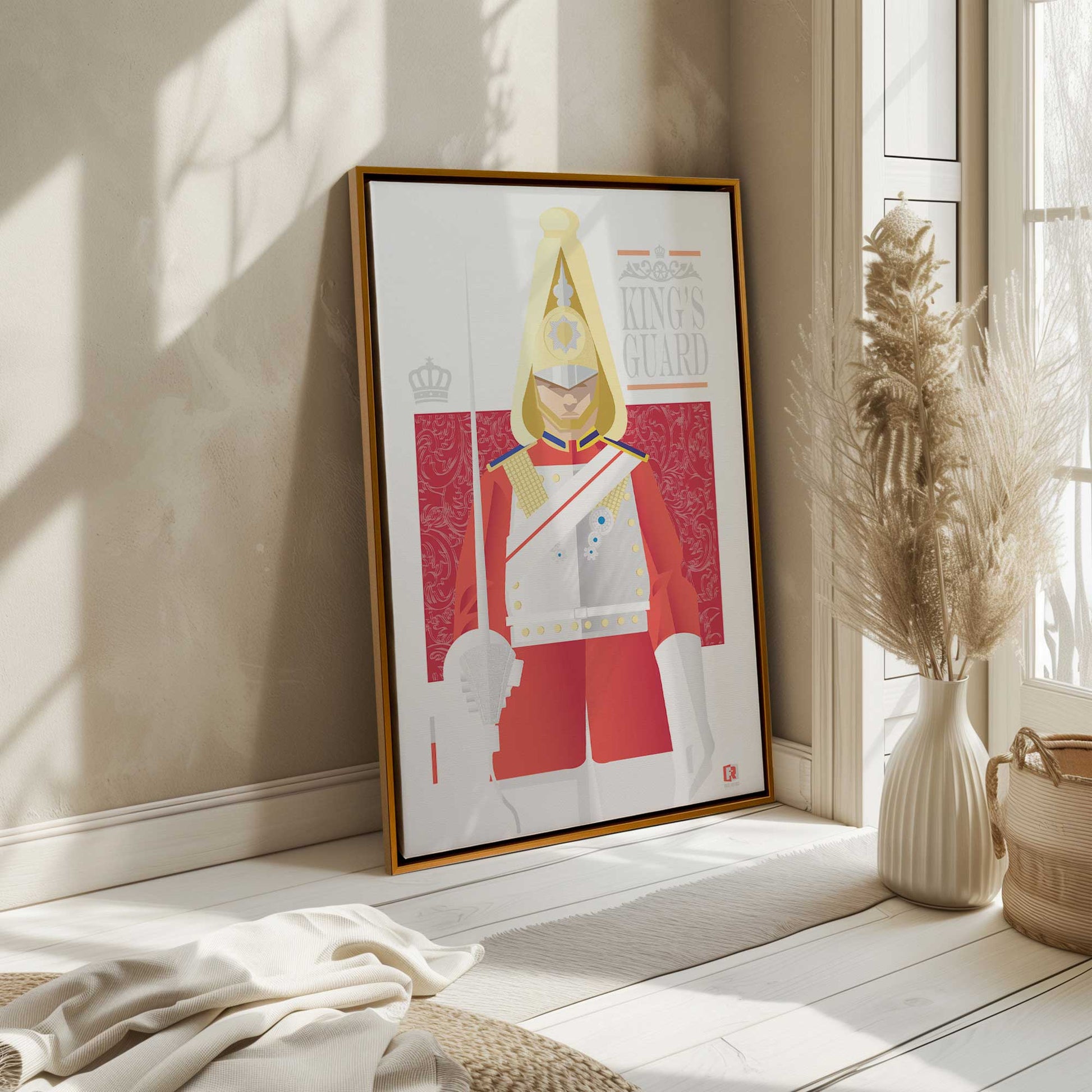[Color:Polished Gold], Picture of art in a Polished Gold frame at an angle