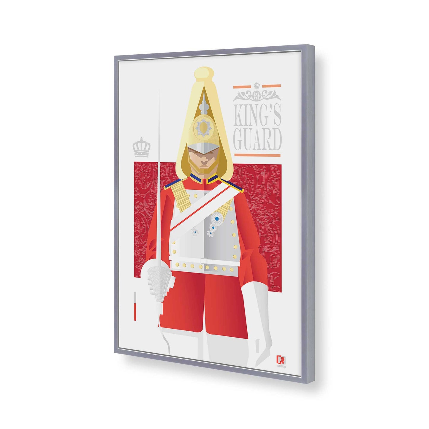 [Color:Polished Chrome], Picture of art in a Polished Chrome frame of the corner