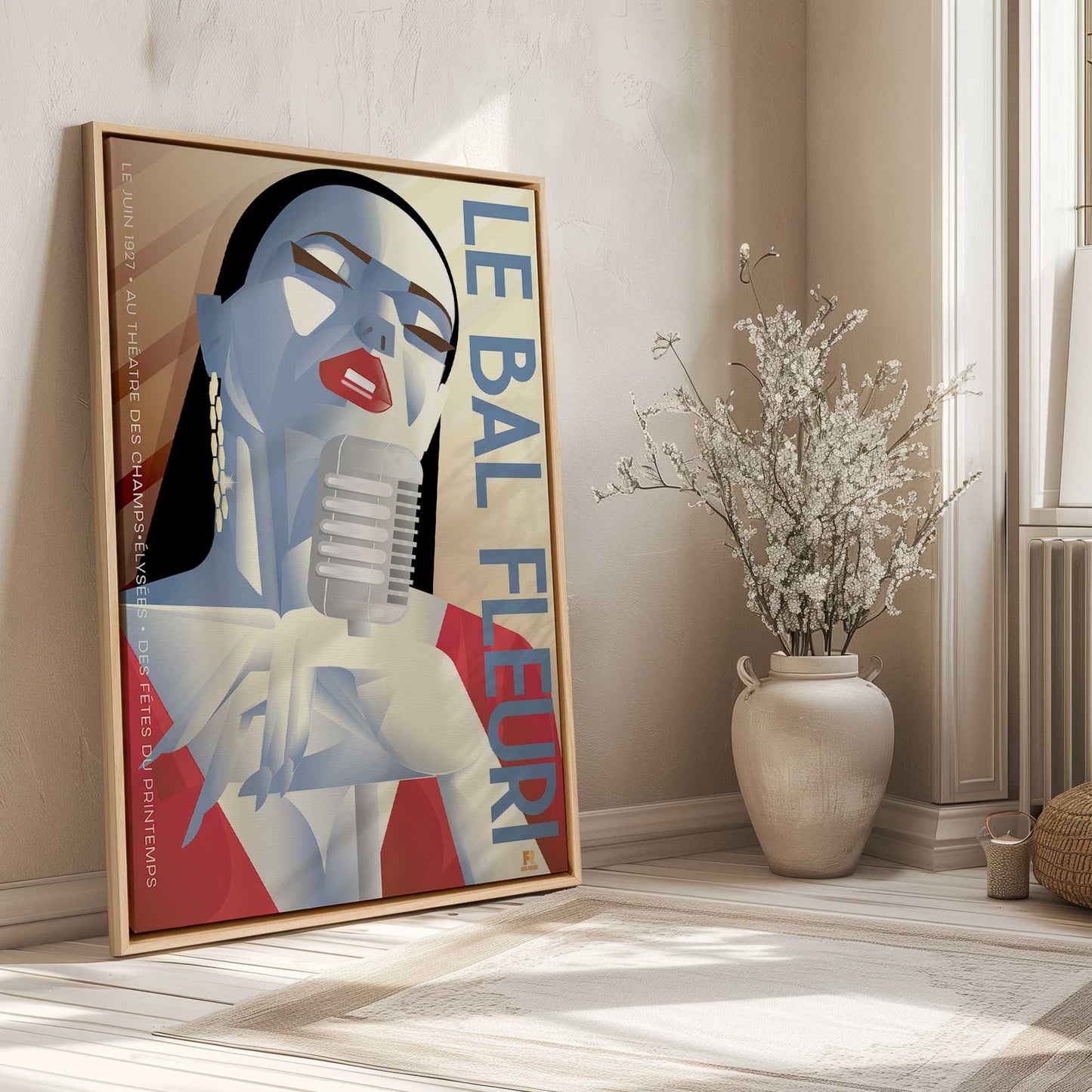 [Color:Walnut], Picture of art in a Walnut frame at an angle