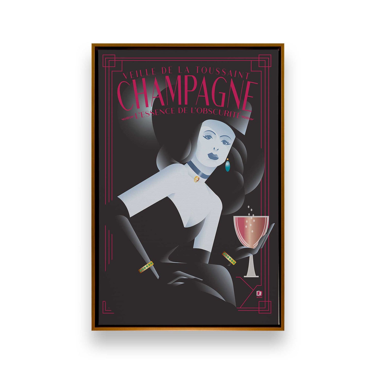 [Color:Polished Gold], Picture of art in a Polished Gold frame