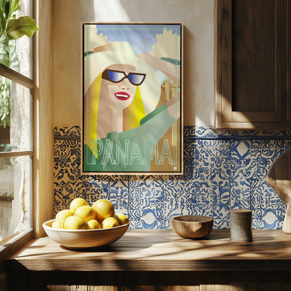 [Color:Walnut], Picture of art in a Walnut frame at an angle