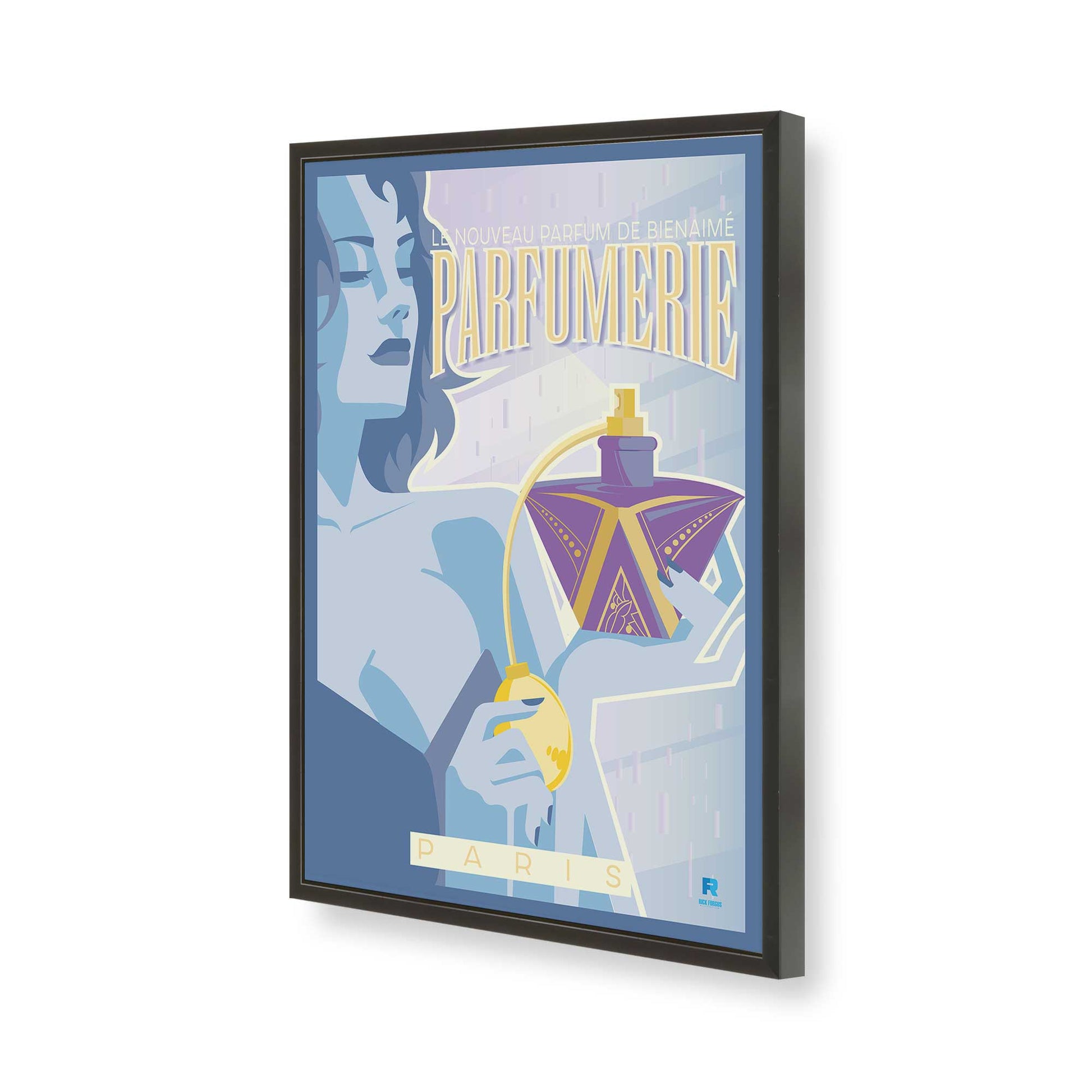 [Color:Satin Black], Picture of art in a Satin Black frame of the corner
