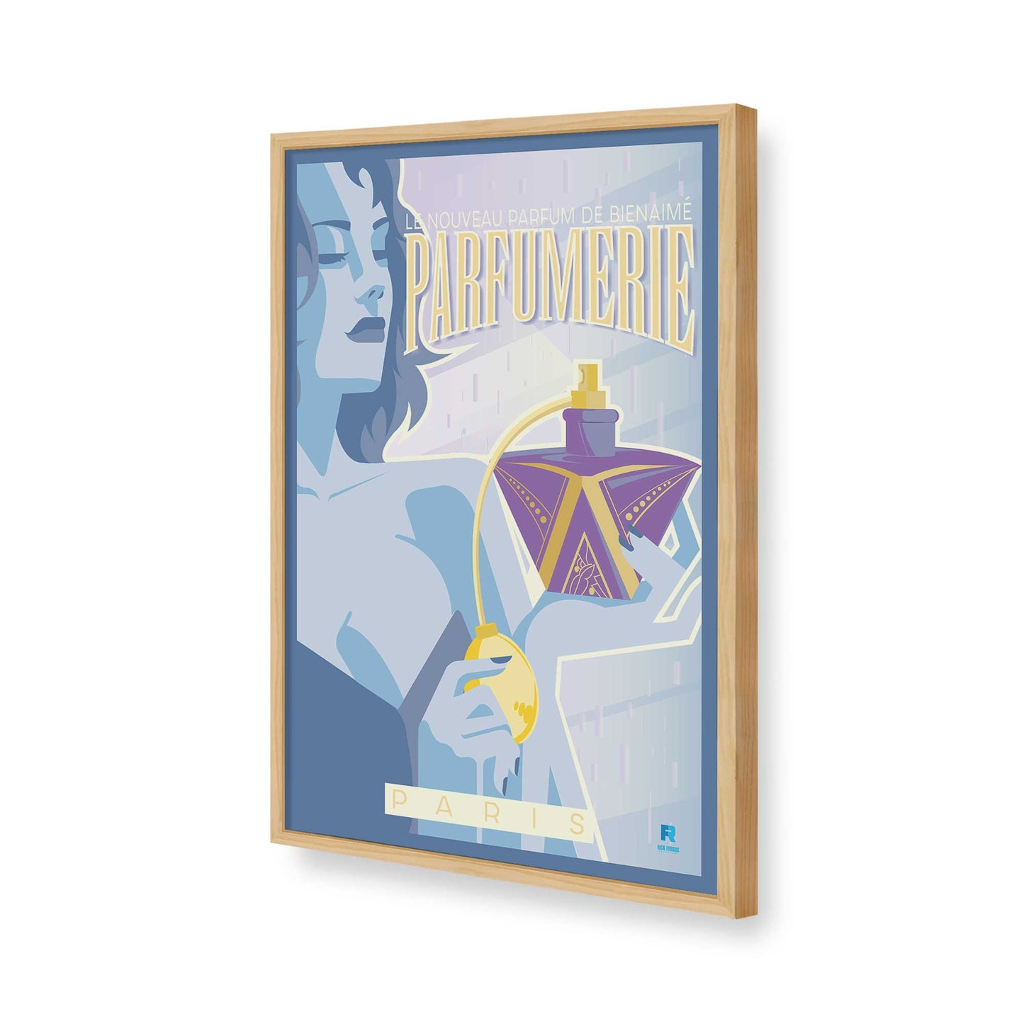 [Color:American Maple], Picture of art in a American Maple frame of the corner