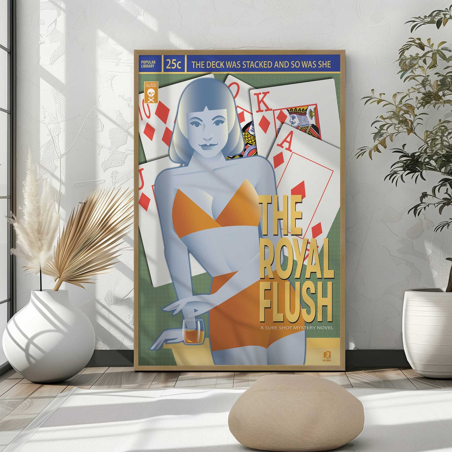 [Color:Opaque White], Picture of art in a Opaque White frame at an angle