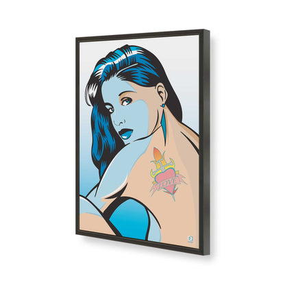 [Color:Satin Black], Picture of art in a Satin Black frame of the corner