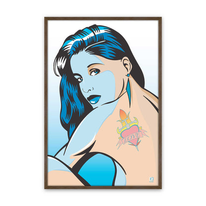 [Color:Walnut], Picture of art in a Walnut frame
