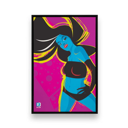 [Color:Satin Black], Picture of art in a Satin Black frame