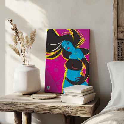[Color:Stretched Canvas], Picture of art at an angle