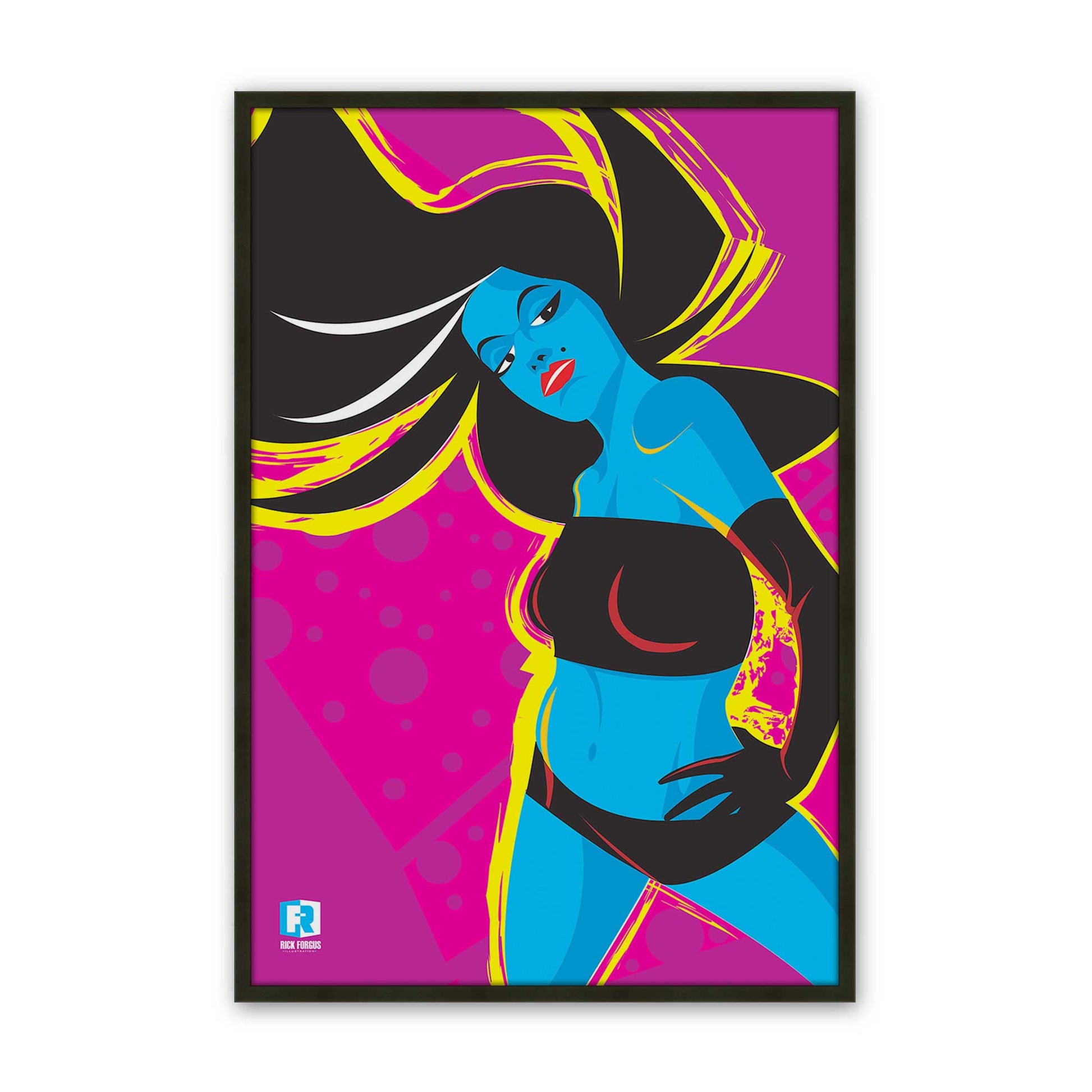 [Color:Satin Black], Picture of art in a Satin Black frame