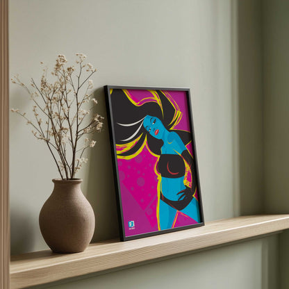 [Color:Belvinder Brown], Picture of art in a Belvinder Brown frame at an angle
