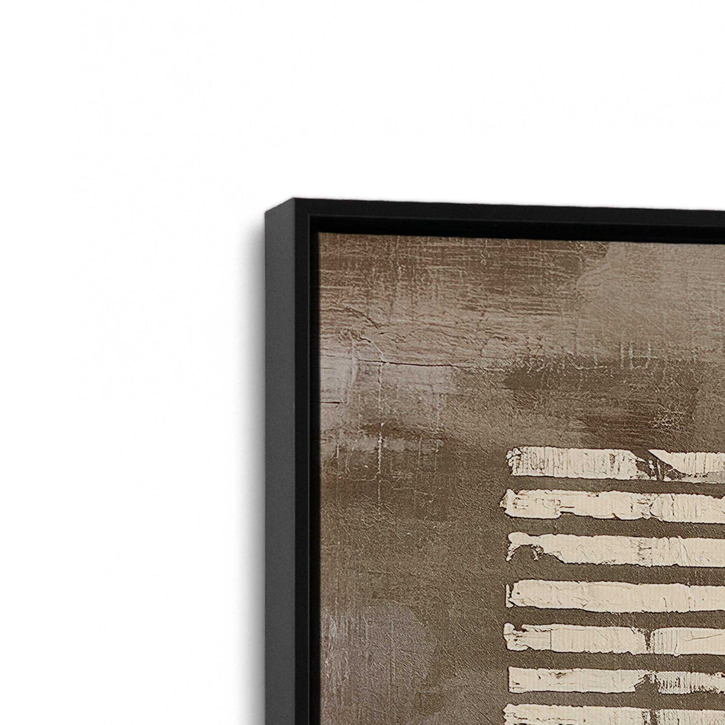 [Color:Satin Black], Picture of art in a Satin Black frame at an angle