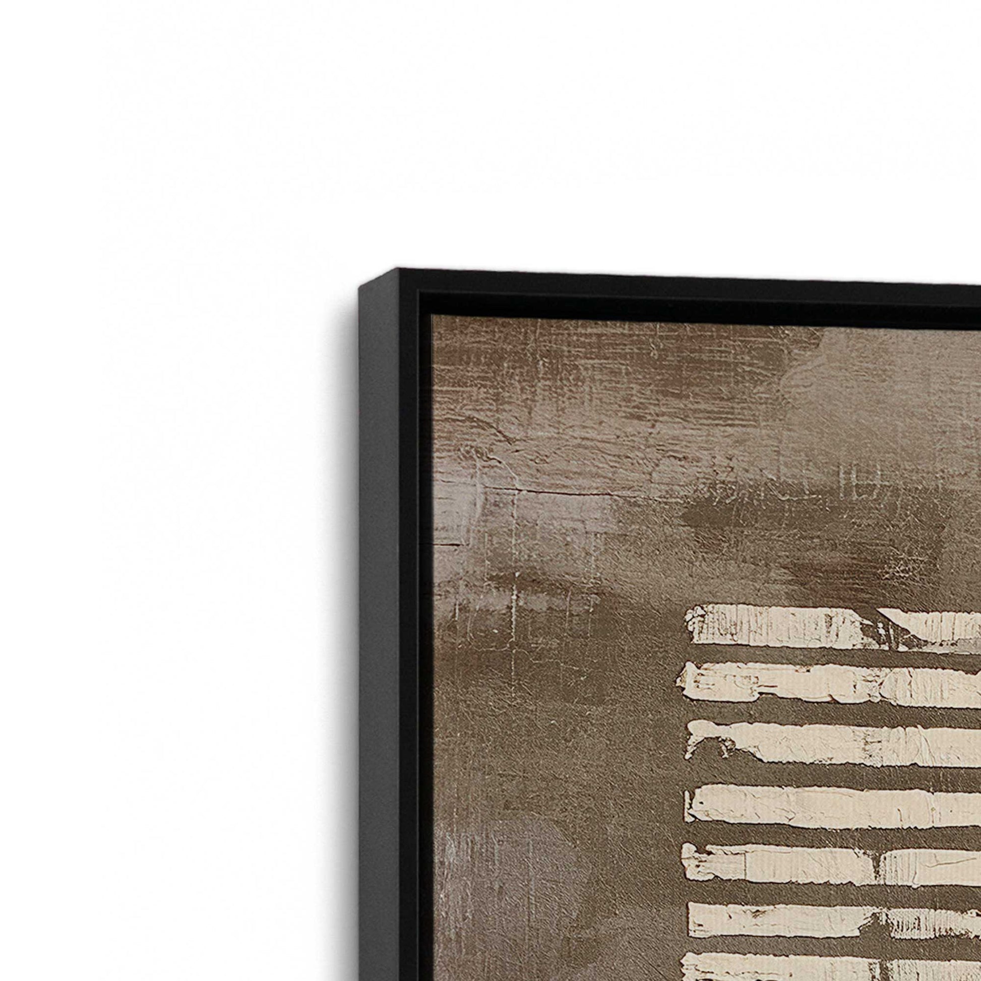 [Color:Satin Black], Picture of art in a Satin Black frame at an angle